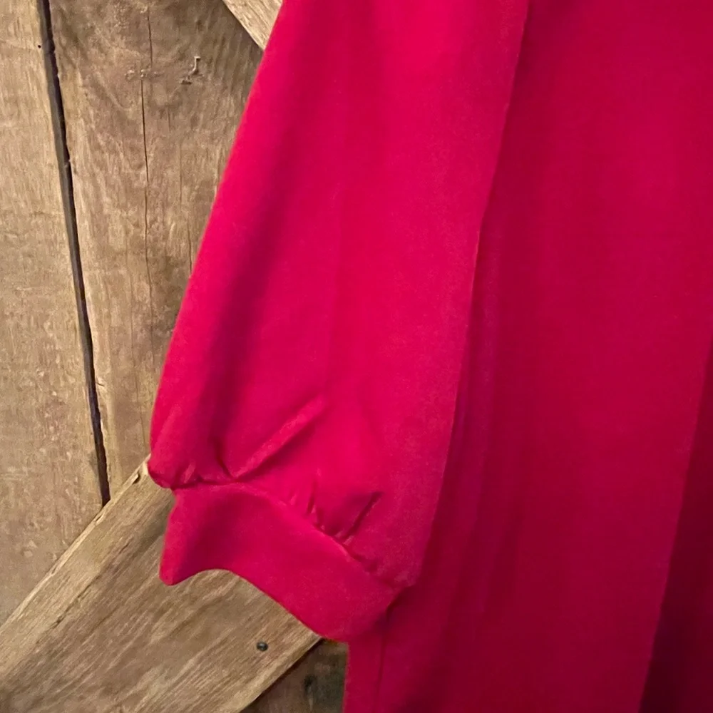 SHEIN Womens Puff Sleeve Top Pullover Keyhole Back - Picture 3 of 6